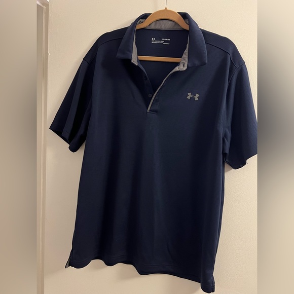 Under Armour Other - Under aromur mens short sleeve polo. Heat gear, navy blue size XL